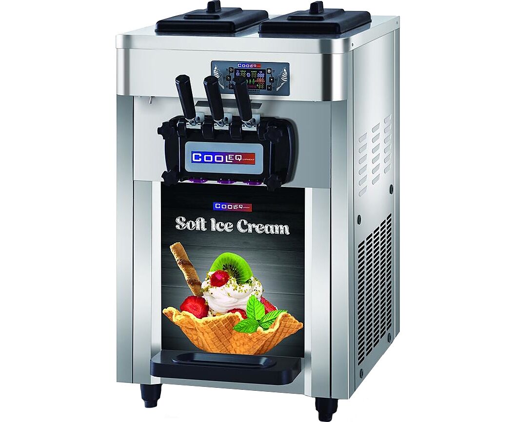 Фризер для мороженого COOLEQ IF-3 в аренду, с ночным хранением, 3 рожка, 3 вкуса, 2 емкости по 3.5 литров